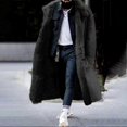 thumbnail image 4 of Plus Size Men's Thick Fur Winter Coat Mid Length Warm Outwear, 4 of 4