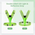 thumbnail image 4 of CHUANK LED Reflective Running Gear  Double-Sided Light-Up Reflective Running Vest with High Visibility 980ft  USB Rechargeable Night Walking Reflective Gear  Shoulder Straps & Belt Adjust, 4 of 7
