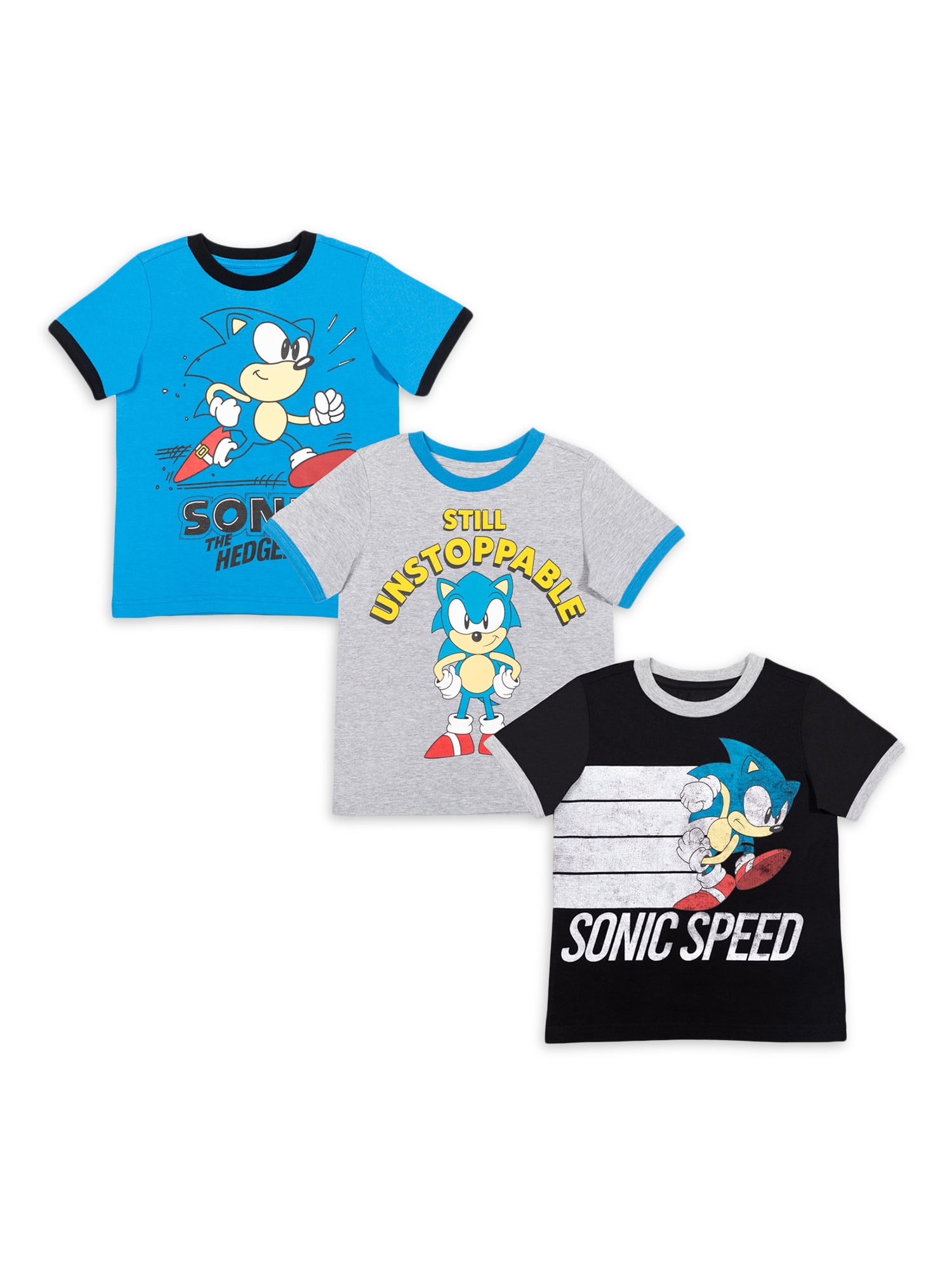 Gaming Gifts for Teenagers Sonic The Hedgehog Clothes Boys Blue T Shirt Super Soft Cotton Tops
