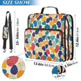 thumbnail image 2 of FORMRS Zipper Binder with Shoulder Strap 2-inch Ring 500 Sheet Capacity File Bag, Colorful Clover Pattern, 2 of 5