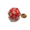 Koplow Games Triantakohedron D30 30 Sided 33mm Jumbo RPG Gaming Dice - Red w White Number #06009