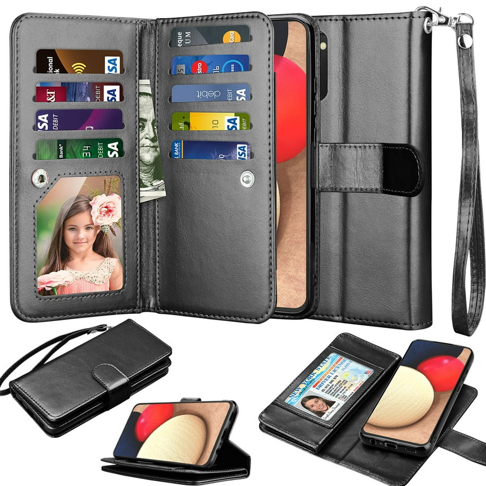 Takfox Galaxy A02S Case,for Samsung Galaxy A02S Wallet Phone Case,Takfox PU Leather