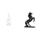 thumbnail image 1 of Escultura abstracta de fuego,Estatua de arte abstracto,adorno decorativo para el hogar,Estatua del caballo,Estatua de caballo de resina,escultura animal decorativa.,Figuras de caballos Modelo, 1 of 8