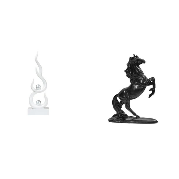 Escultura abstracta de fuego,Estatua de arte abstracto,adorno decorativo para el hogar,Estatua del caballo,Estatua de caballo de resina,escultura animal decorativa.,Figuras de caballos Modelo