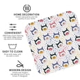 thumbnail image 3 of Lsque Cute Dog Pattern 4" Drink Coasters Set of 4, PVC Leather Absorbent Coasters, Table Coaster Set Decorative Coffee Cup Coasters Housewarming Gift -Square, 3 of 6