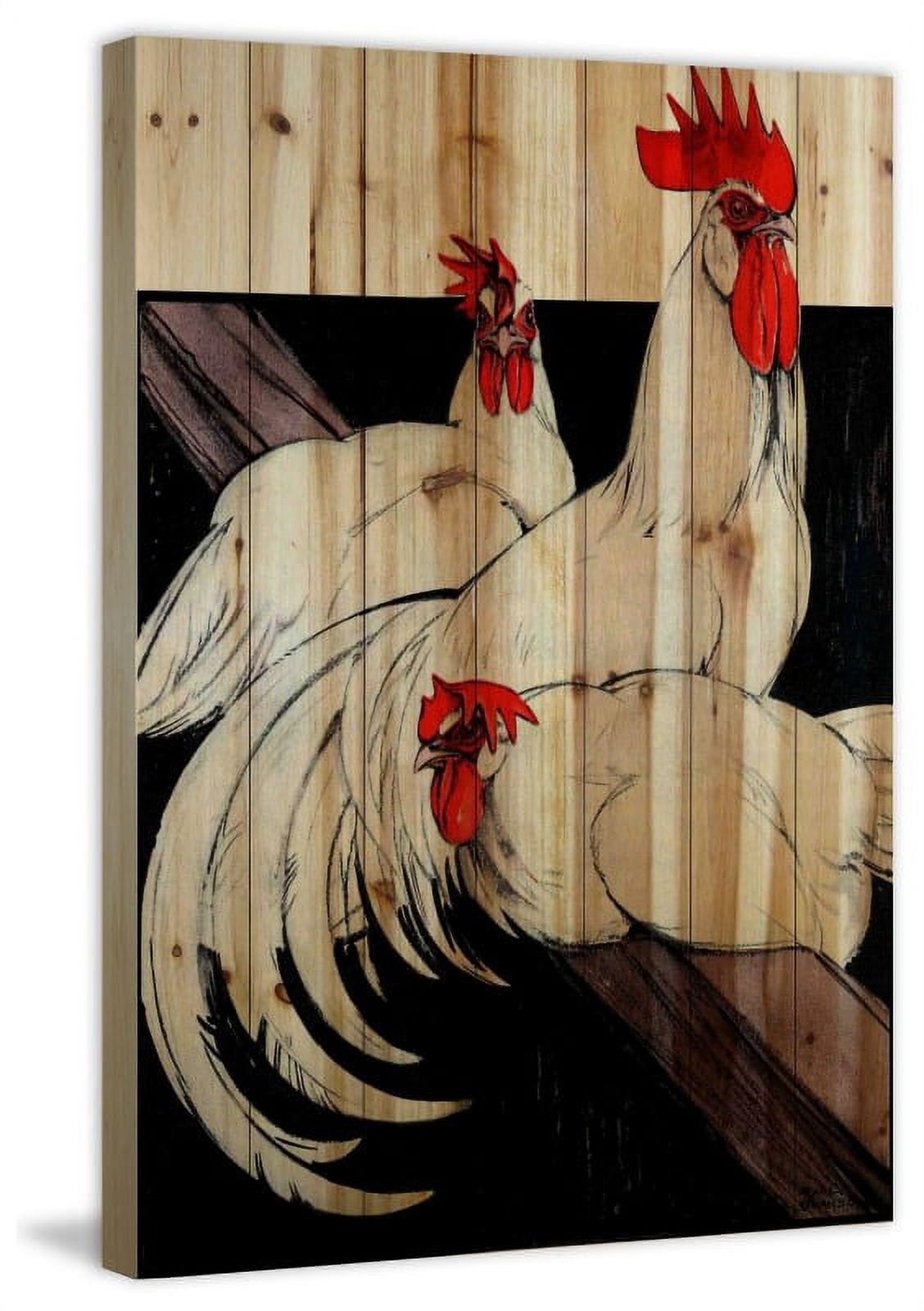 Marmont Hill Inc Marmont Hill - 'Journal Poultry 3' Painting Print on Natural Pine Wood
