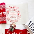 thumbnail image 2 of Langgg Christmas Themed Table Runner Printed Tablecloth Home Restaurant Dining Table Runner, Beige, Christmas Wreath, 2 of 7