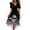 Black, variant on JoveMarine Casual Dresses for Women 2026 V Neck - Short Sleeve Ruffled Vintage Floral Print Midi Dress with Elastic Waist for Daily,Black L