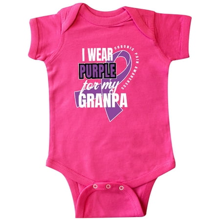 

Inktastic Chronic Pain I Wear Purple For My Granpa Gift Baby Boy or Baby Girl Bodysuit