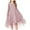 Pink, variant on Dresses for Girls Spring Summer Long Sleeved Solid Color Pleated Cute Dresses Party Evening Princess Dress Size 3 Y-4 Y