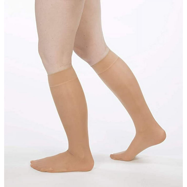 Allegro 15-20 mmHg Essential 16 Sheer Compression Support Hose - Knee High, Closed  Toe, Compression Stockings for Women 