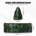 thumbnail image 4 of Naloa Lush Foliage Green Plant Print Leather Pencil Case - Portable Big Capacity Pencil Pouch Organizer Bag Stationery Bag for Work & Office Pencil Pen Case, 4 of 5