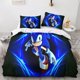 thumbnail image 3 of Funda nórdica con estampado de animación 3D de Sonic para niños, niñas y adolescentes, microfibra animada con cremallera y fundas de almohada, 3 of 4