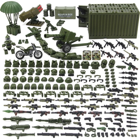 Building Block Toy Feleph, paquete de armas militares, 325 piezas
