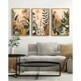 thumbnail image 3 of 16x24in Natural Framed Colorful Flower Wall Decor Bohemain Watercolor Floral Wall Hanging Decor Botanical Pictures Framed Canvas Wall Art, 3 of 8