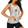 thumbnail image 2 of Bixox Women's Rabbit In Space Printed Sleeveless Fitness Workout Running Quick-Dry Tank Top, 2 of 7