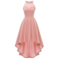 thumbnail image 1 of Vestido Bbonlinedress Vintage Pink Hi-Lo Halter A-line para mujer, 1 of 6