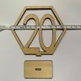 Cieatiam Wooden table number plate 120 hexagonal hollow digital seat