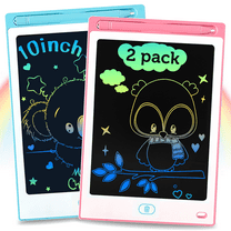 Richgv 2 Packs LCD Writing Tablet for Kids, 10 inch Electronic Graphics Tablet Drawing Tablet Doodle Pad Learning Board Educational Learning Toys Gifts for Kids Adults 2PCS