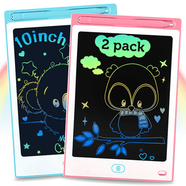 Richgv 2 Packs LCD Writing Tablet for Kids, 10 inch Electronic Graphics Tablet Drawing Tablet Doodle Pad Learning Board Educational Learning Toys Gifts for Kids Adults 2PCS