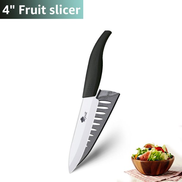 Juego de cuchillos de cerámica Cuchillos de cocina 3 4 5 6 pulgadas Cuchillo de chef + pelador con soporte Hoja de zirconia blanca Mango multicolor Tan Jianjun unisex