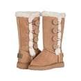 thumbnail image 5 of Kids Girls Boys Snow Boots Fur Lined Winter Snow Boots Fleece Lined Warm Button Decor Slip-On Snow Boots, 5 of 5