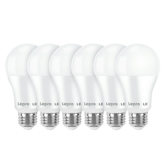 Lepro LED Light Bulbs, 100W Equivalent, 14W 1500lm 2700K Warm White LED Bulb, Non-dimmable Light Bulb, A19 E26 Standard Base, 10000 Hour Lifetime, 6 Packs