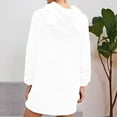 thumbnail image 5 of 2025 Charella Women's Fuzzy Long Hoodies Winter Warm Fleece Pullover Sweatshirt White,XL, 5 of 9