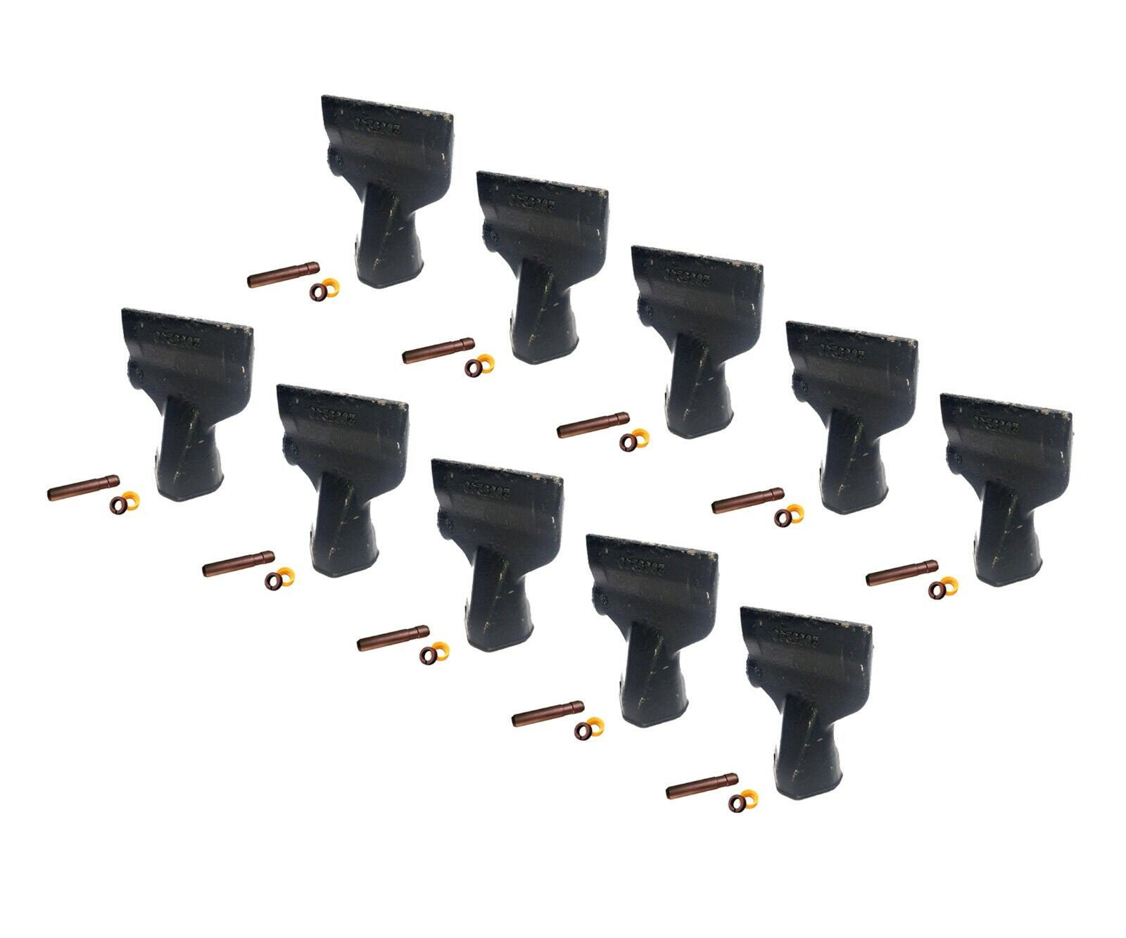 10 Backhoe Bucket Teeth 2085240 Wide Tip w/ Pins fits CAT DRS230 Ser