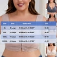 thumbnail image 3 of Front Closure Bras for Women, No Underwire Push up Lace Brassieres, Soft Deep V Wide Straps Bralette, 3 of 5