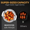 thumbnail image 6 of Granitestone Big Boss 16Qt Extra Large Glass Air Fryer Non Toxic – Family Sized 4 in 1 Cooker with 3 Cooking Sections, Stainless Steel Racks for French Fries, Chicken, Self Cleaning, Dishwasher Safe, 6 of 9