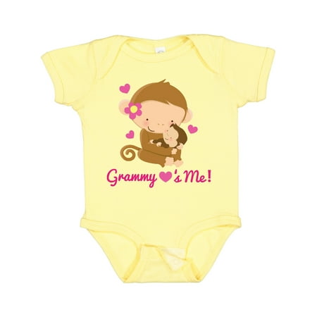 

Inktastic Grammy Loves Me Monkey Gift Baby Girl Bodysuit