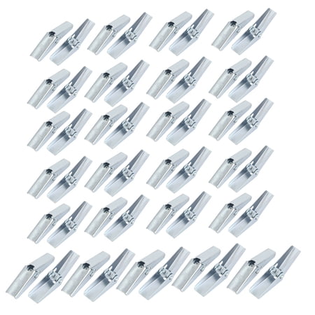 3/16" Dia Female Thread Spring Loaded Hollow Wall Anchor Toggle Wing ...