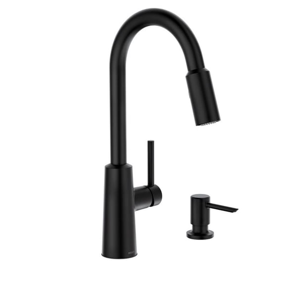 Moen Nori One Handle Matte Black Pulldown Kitchen Faucet