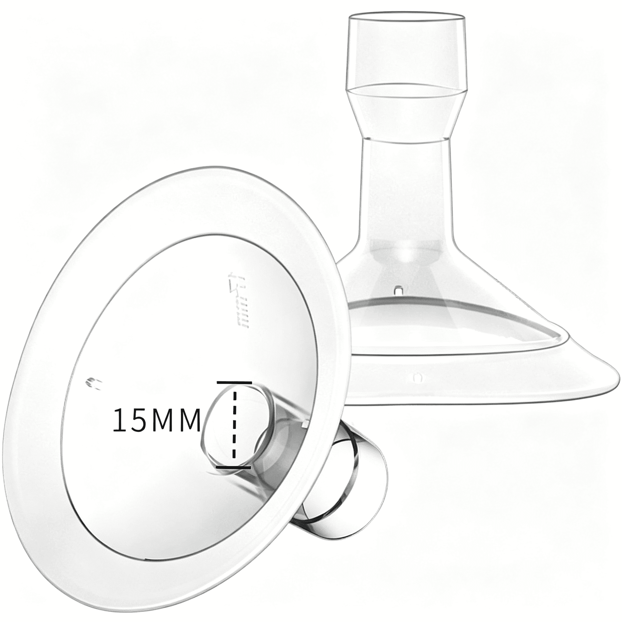 XIRQI 15Mm Oval Flanges Breast Pump Parts Compatible with Breast Pumps Personalfit,Maxflow,Freestyle Flex Swing Maxi Connector,15Mm Oval Breast Pump Parts