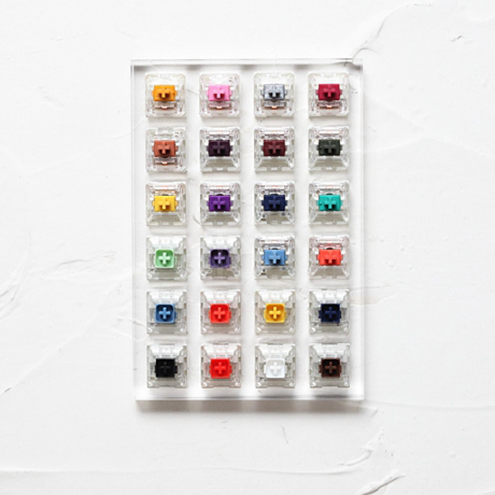 Key Clear Switches Switch Sampler for Mechanical Keyboard, 24, Durable Material