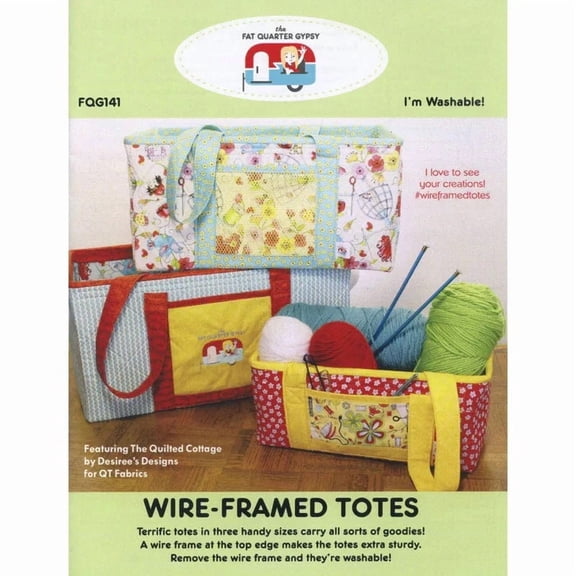 The Fat Quarter Gypsy Wire-Frame Utility Tote Ptrn