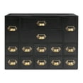 thumbnail image 4 of 14 Drawers Storage Cabinet Black Vintage Cabinet Organizer Iron & Wood, 4 of 13