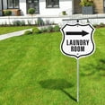 thumbnail image 5 of Laundry Room Right (10 Pack) 12 inch X 12 inch Shield Shaped Commercial Grade Plastic Signs with Aluminum Mounting Stakes Weather Resistant Made in the USA, 5 of 8