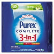 Purex Complete 3-in-1 Laundry Sheets, Spring Oasis, 38 ct