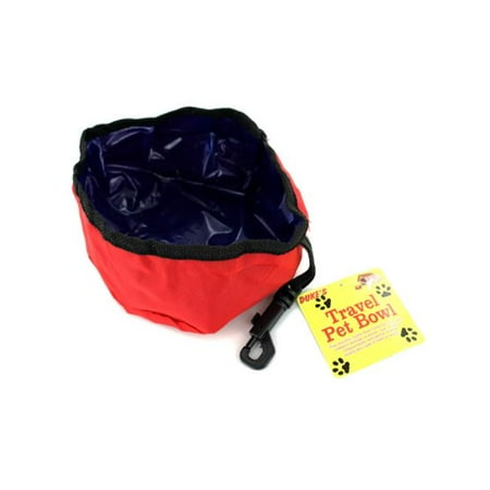 - Bulk Buys DI153-72 Plastic and Nylon Travel Pet Bowl - Pack of 72