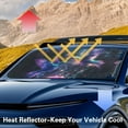 thumbnail image 3 of Yuyamidu Hummingbird Car Windshield Sun Shade Rose Front Window Sunshade Large Car Shade Auto Accessories for SUV Van Big Sedan Keep Vehicle Cool, 3 of 7