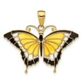 thumbnail image 1 of 14K Yellow Enameled Butterfly Pendant in 14k Yellow Gold, 1 of 3