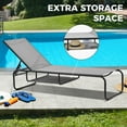 thumbnail image 2 of Ainfox Steel Hidden Storage and 5 Adjustable Positions Outdoor Chaise Lounges Gray, 2 of 8