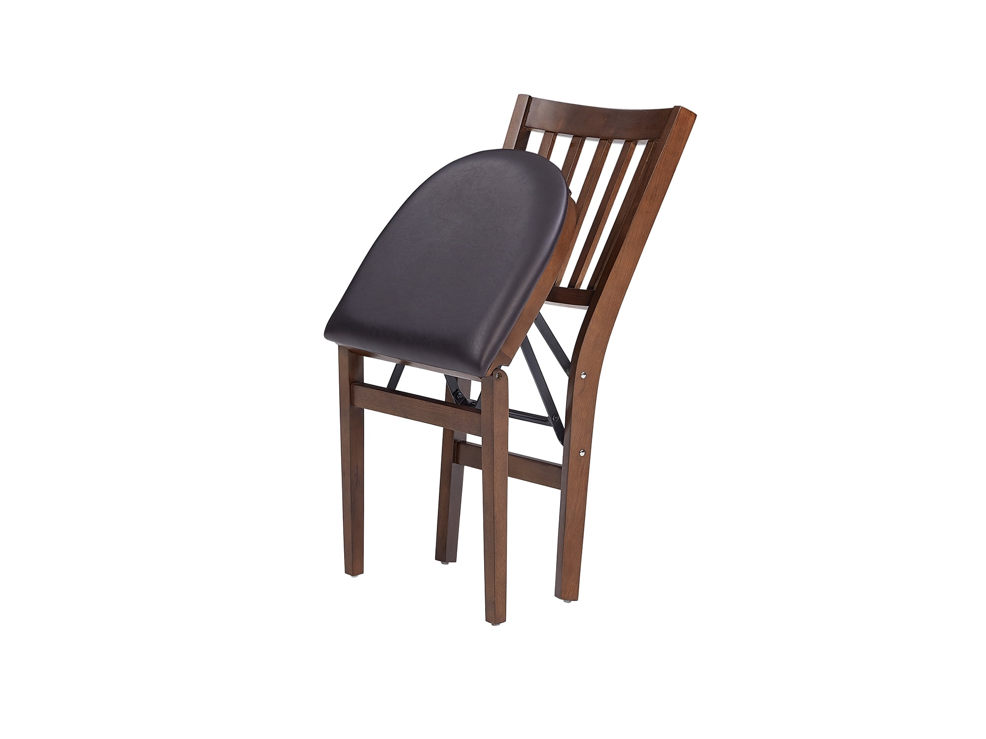 Stakmore School House Wood Folding Chair, Walnut, 2 Pack