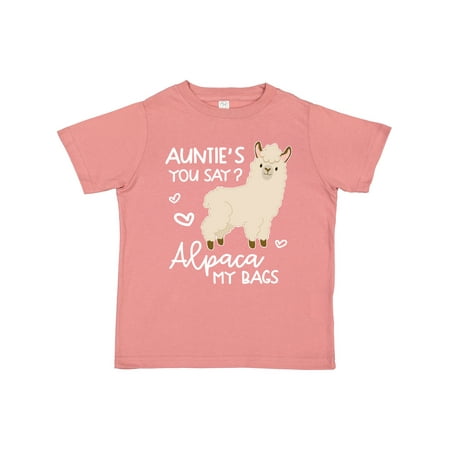 

Inktastic Auntie s You Say Alpaca My Bags Gift Toddler Boy or Toddler Girl T-Shirt