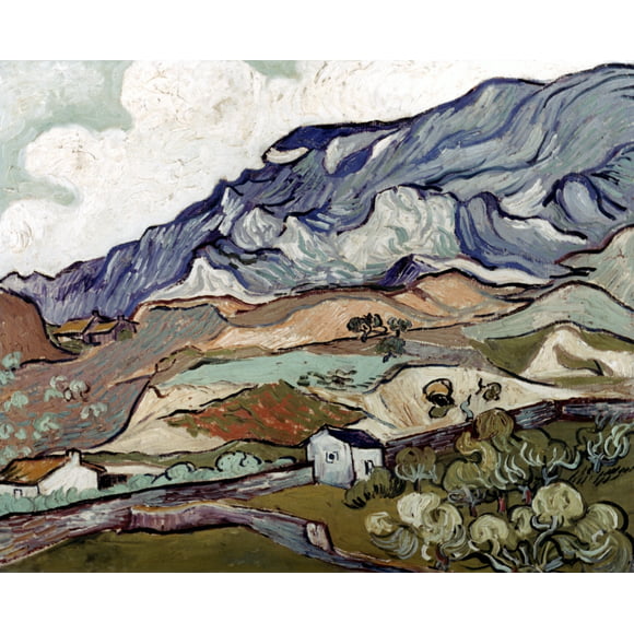 Van Gogh: Landscape, 1890. /Nvincent Van Gogh: Mountainous Landscape Near St Remy. Canvas, April-May 1890. Poster Print by  (18 x 24)