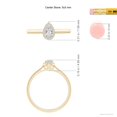 thumbnail image 4 of ANGARA Natural Pear-Shaped Diamond Halo Engagement Ring in 14K Yellow Gold for Women (Size-5x3mm| Color-H| Clarity-SI2) | April Birthstone, Anniversary, Jewelry Gift for Women | Natural Diamond Ring, 4 of 8