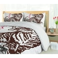 thumbnail image 5 of Ambesonne Tattoo Duvet Cover Sets, Wild Chinese Tiger, 2-King, Brown White, 5 of 7