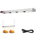 thumbnail image 1 of Food Warmer Lamp – Infrared Overhead – Commercial Stainless Steel – Strip Heater with Drip Tray – 304 Heating Element – Restaurants, Kitchens & Buffets- Silver,  1520×150×66mm， 1500W, 1 of 5
